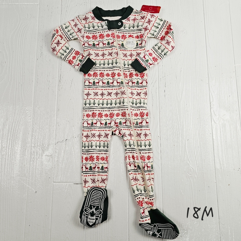 Burts Bees Baby Christmas Footed Sleeper